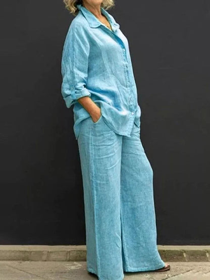 Epidote | Women's Oversized Wide-Leg Piece Trousers