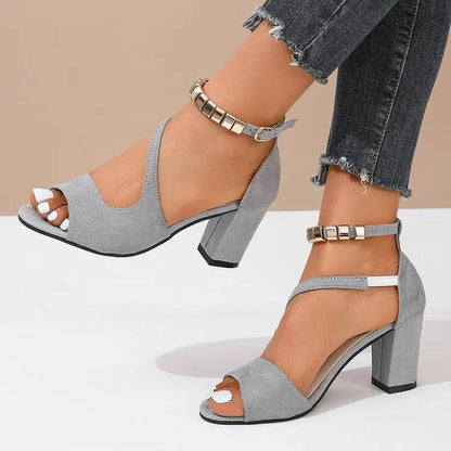 Ylva | Women's Lace Summer Block Sandals