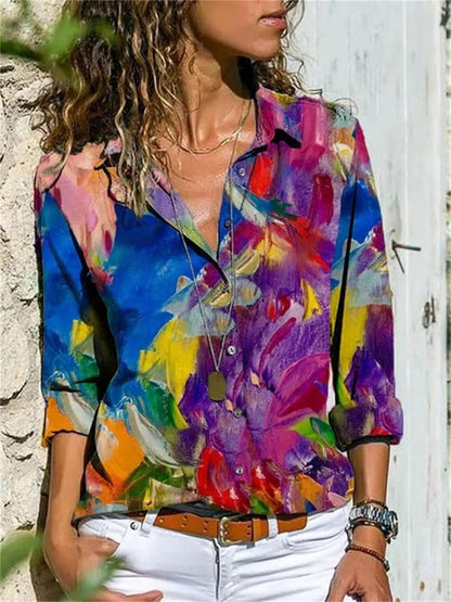 Malaria | Women's Oversized Casual Geometric Shirt
