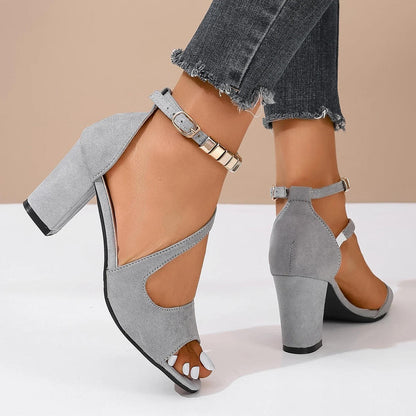 Ylva | Women's Lace Summer Block Sandals