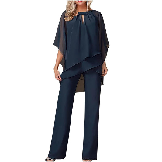 Pietersite | Women's Lace Chiffon Wide-Leg Wedding Top
