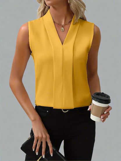 Palema | Women's V-Neck Workwear Sleeveless Top