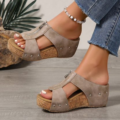 Adeliza | Women's Summer Platform Slip-On Sandals