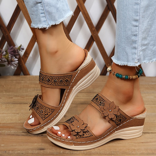 Catrin | Women's Floral Summer Wedge Piece