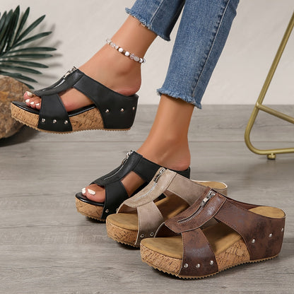 Adeliza | Women's Summer Platform Slip-On Sandals
