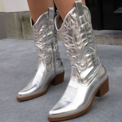 Dunja | Women's Casual Refined Metallic Boots