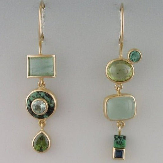 Aleona | Women's Drop Stud Hoop Earrings