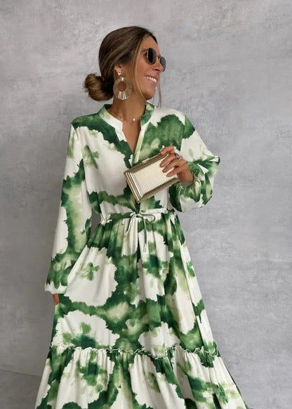Doriane | Women's Maxi Ruffle Boho V-Neck Dress