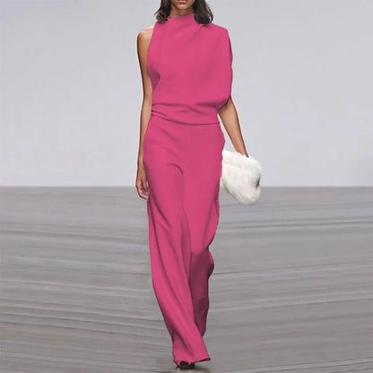 Malachite | Women's High-Neck Wide-Leg Wedding Jumpsuit