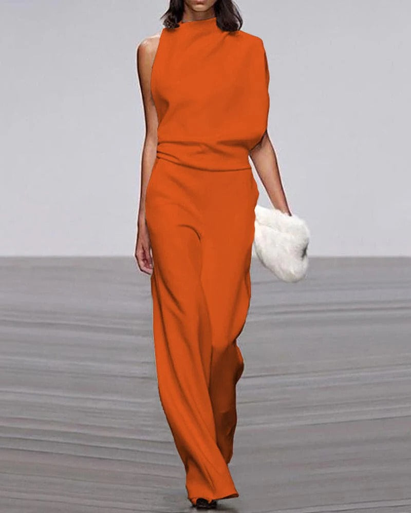 Malachite | Women's High-Neck Wide-Leg Wedding Jumpsuit