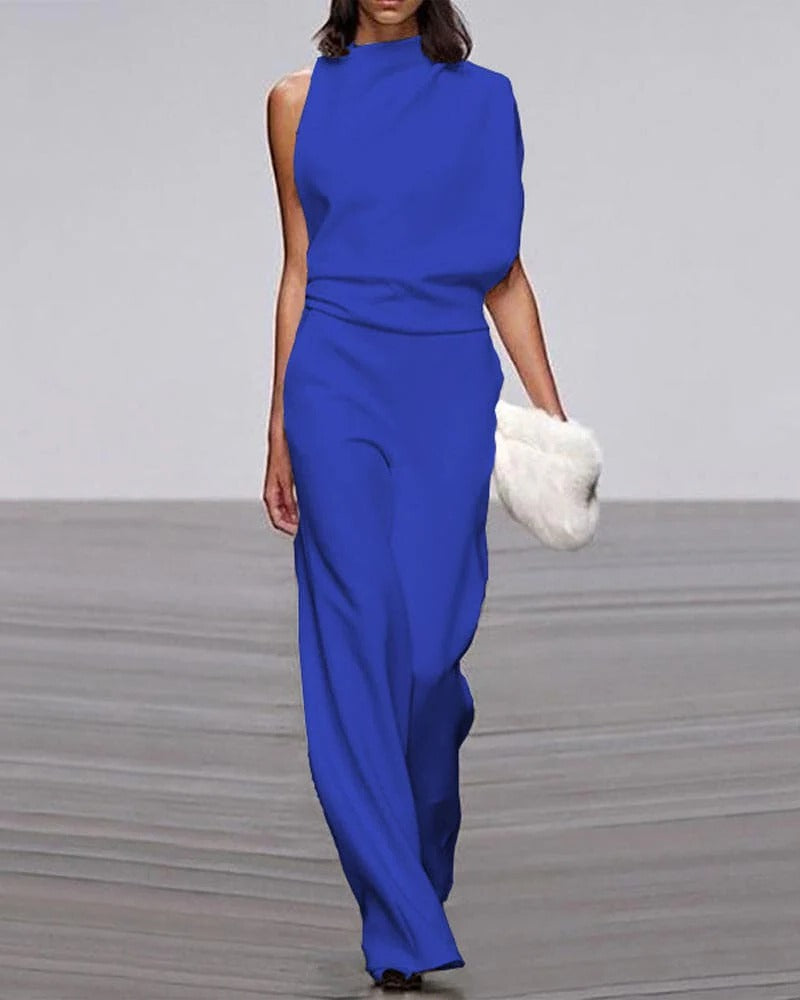 Malachite | Women's High-Neck Wide-Leg Wedding Jumpsuit