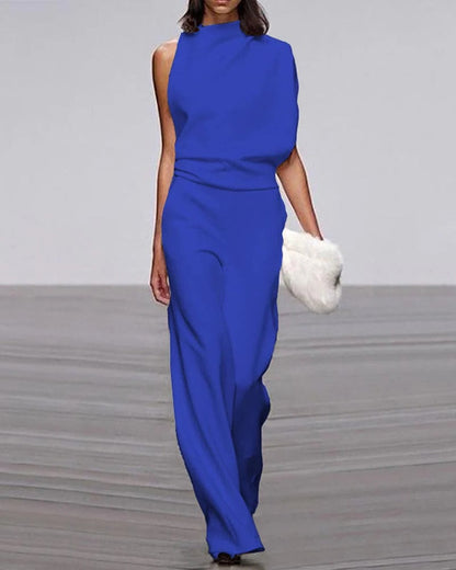 Malachite | Women's High-Neck Wide-Leg Wedding Jumpsuit