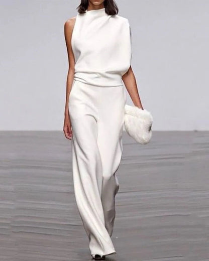 Malachite | Women's High-Neck Wide-Leg Wedding Jumpsuit