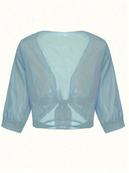 Nalella | Women's Floral Oversized Wide-Leg Beach Top