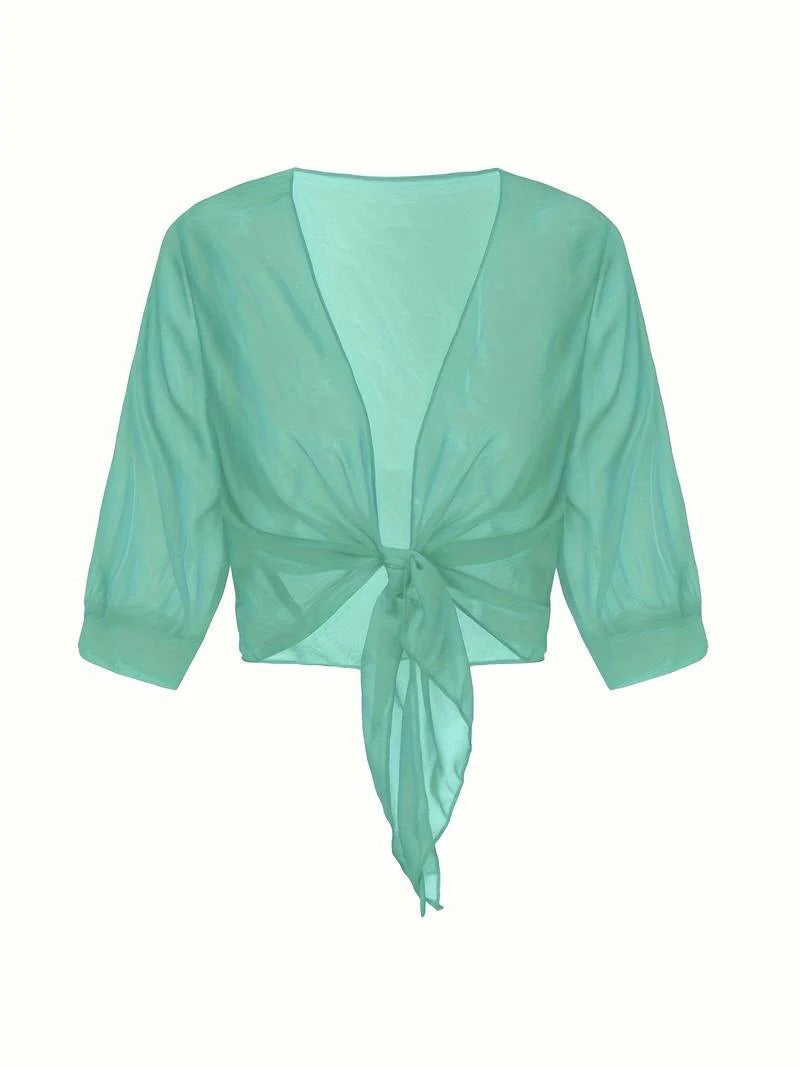 Nalella | Women's Floral Oversized Wide-Leg Beach Top
