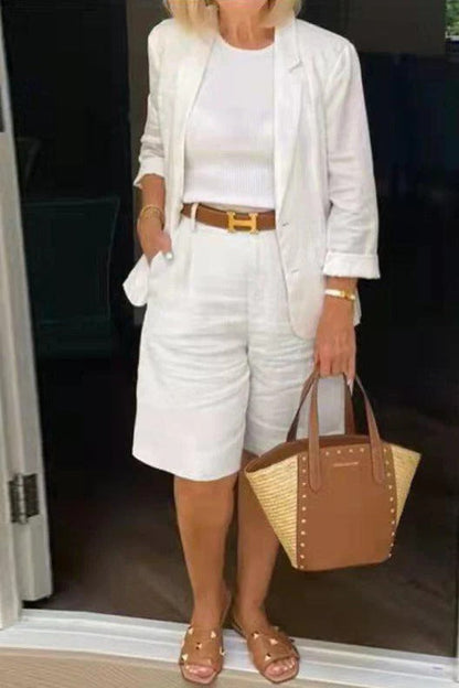 Moldavite | Women's Workwear Blazer Bermuda Set