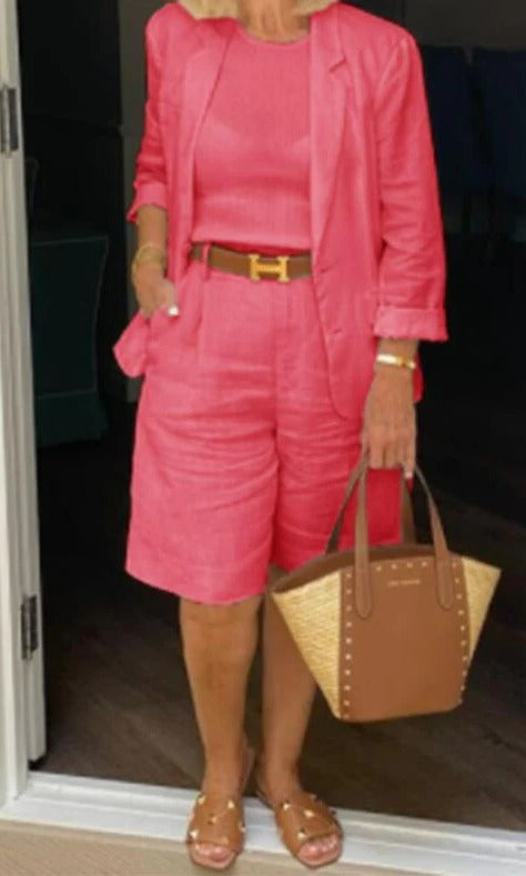 Moldavite | Women's Workwear Blazer Bermuda Set