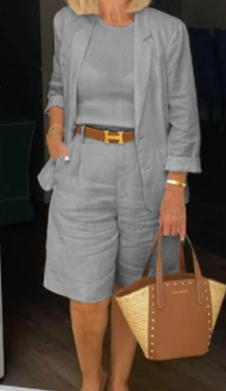 Moldavite | Women's Workwear Blazer Bermuda Set