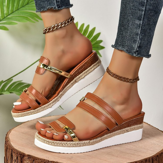 Lowri | Women's Sequin Lace Summer Sandals