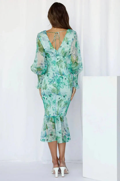 Delama | Women's Floral Wedding Guest Evening Dress