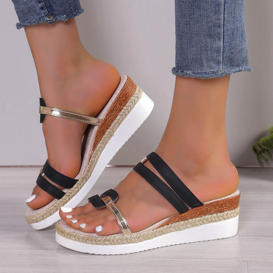 Lowri | Women's Sequin Lace Summer Sandals