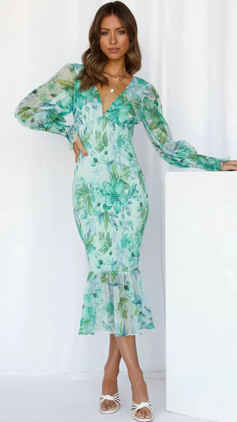 Albane | Women's Floral Casual Flowy Evening Dress