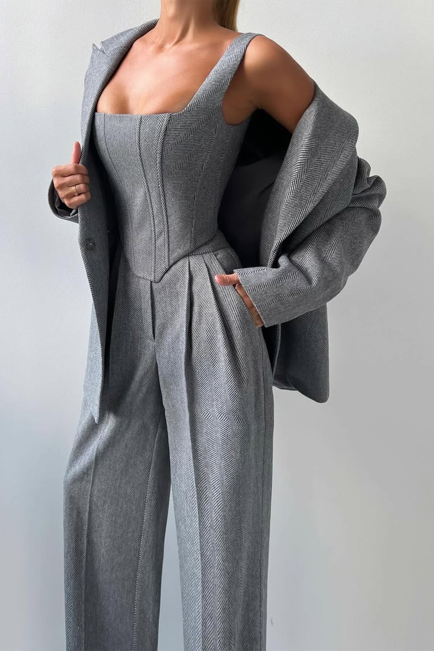 Calendra | Women's Workwear Herringbone Three Set