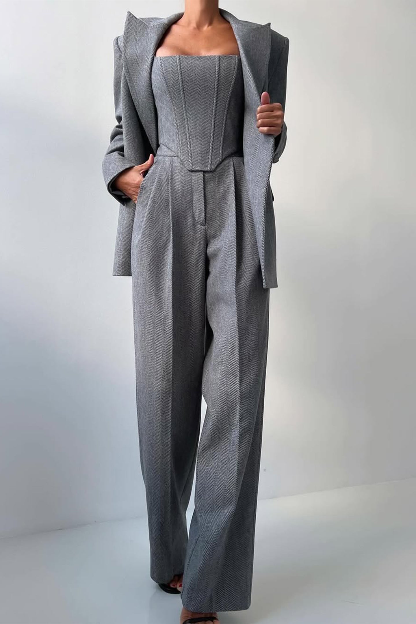 Calendra | Women's Workwear Herringbone Three Set