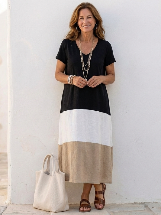 Zahara | Women's Midi V-Neck Summer Dress
