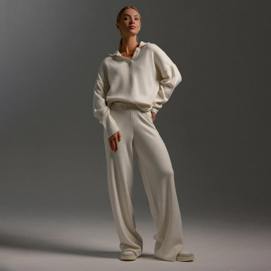 Laleinna | Women's Wide-Leg Knitted Tracksuit Piece