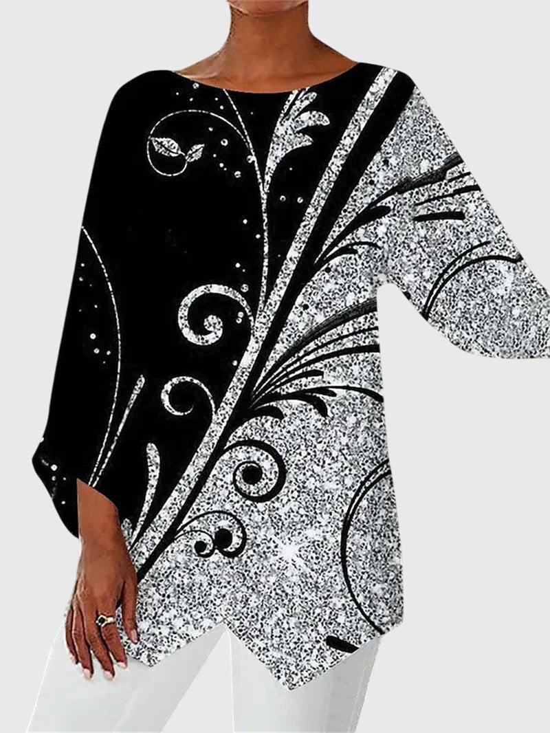 Veletta | Women's Sequin Casual Butterfly Top