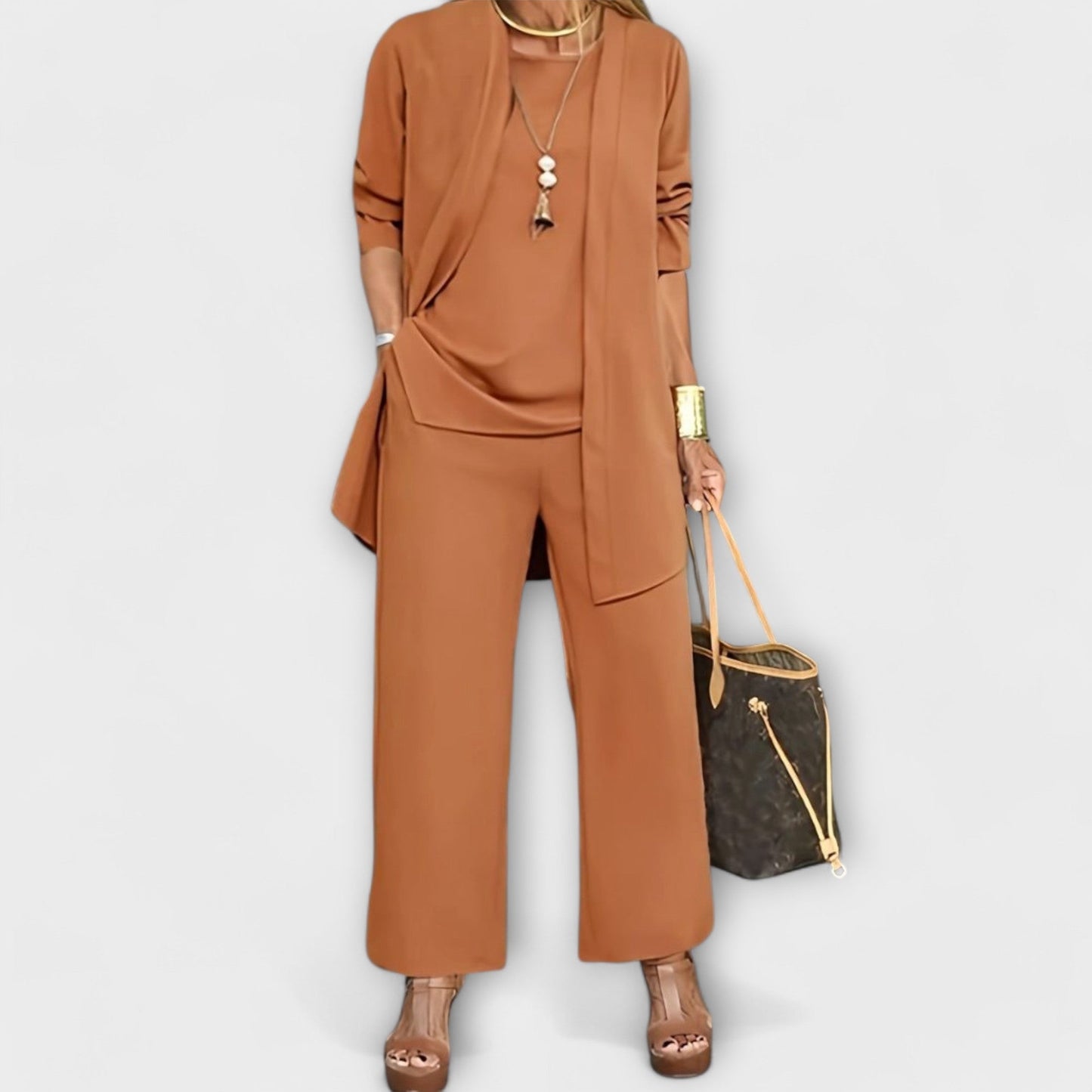 Bahjat | Women's Oversized Wide-Leg Three Set