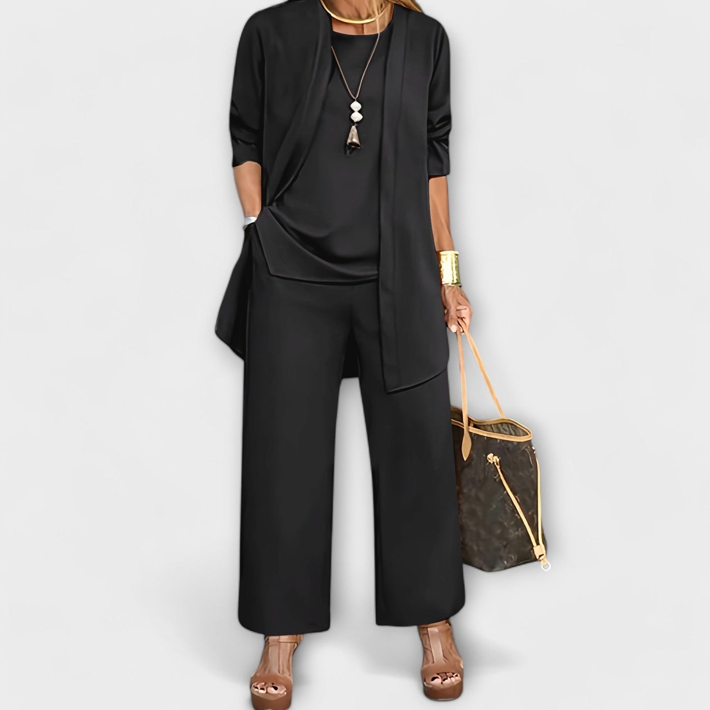 Bahjat | Women's Oversized Wide-Leg Three Set