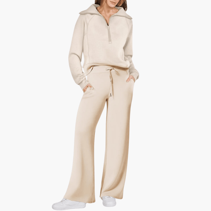 Birgite | Women's Oversized Wide-Leg Zip Set