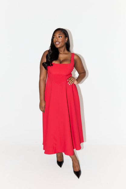 Ginevra | Women's Midi Square-Neck Wedding Dress