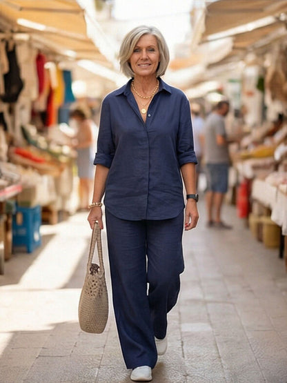 Hauyne | Women's Oversized Wide-Leg Casual Set