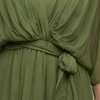 Xaviera | Women's Midi Wrap V-Neck Casual Dress