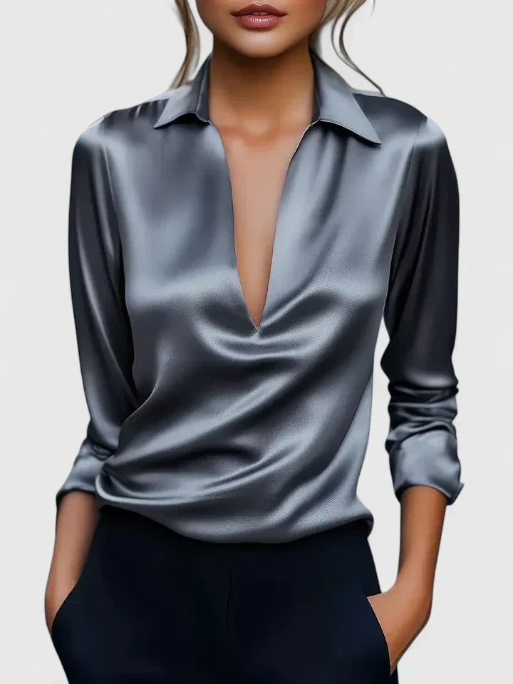 Zelanira | Women's Oversized Workwear Collared Blouse