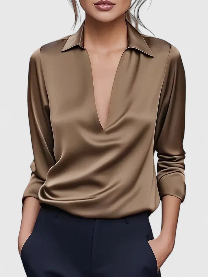 Zelanira | Women's Oversized Workwear Collared Blouse