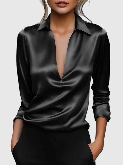 Zelanira | Women's Oversized Workwear Collared Blouse