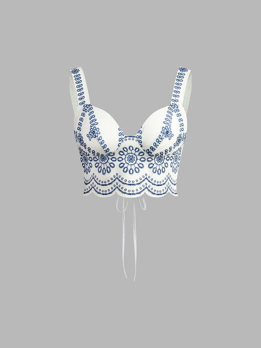 Morganite | Women's Maxi Floral Embroidered Summer Set