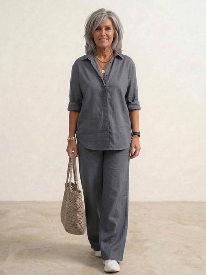 Hauyne | Women's Oversized Wide-Leg Casual Set