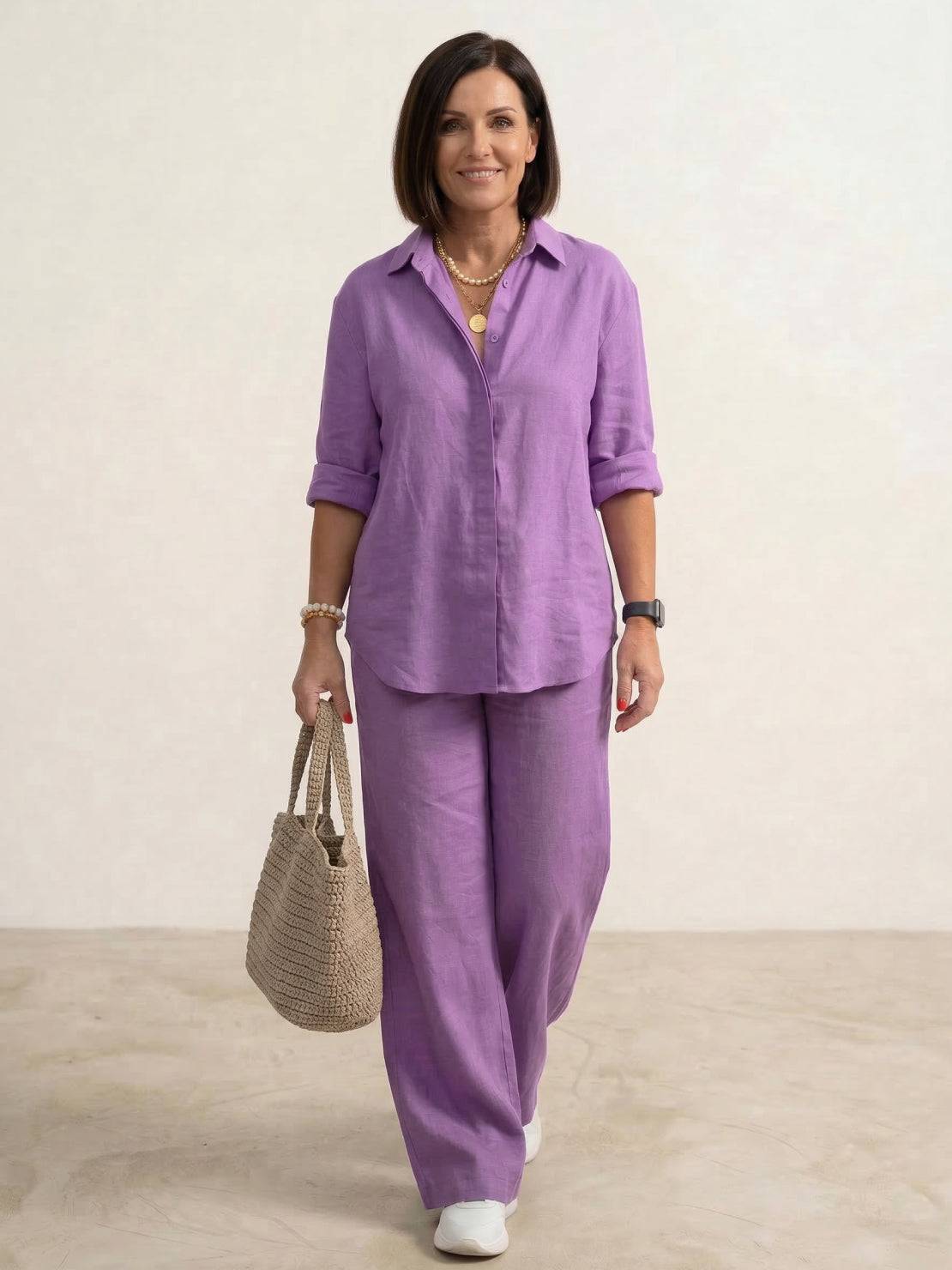 Hauyne | Women's Oversized Wide-Leg Casual Set