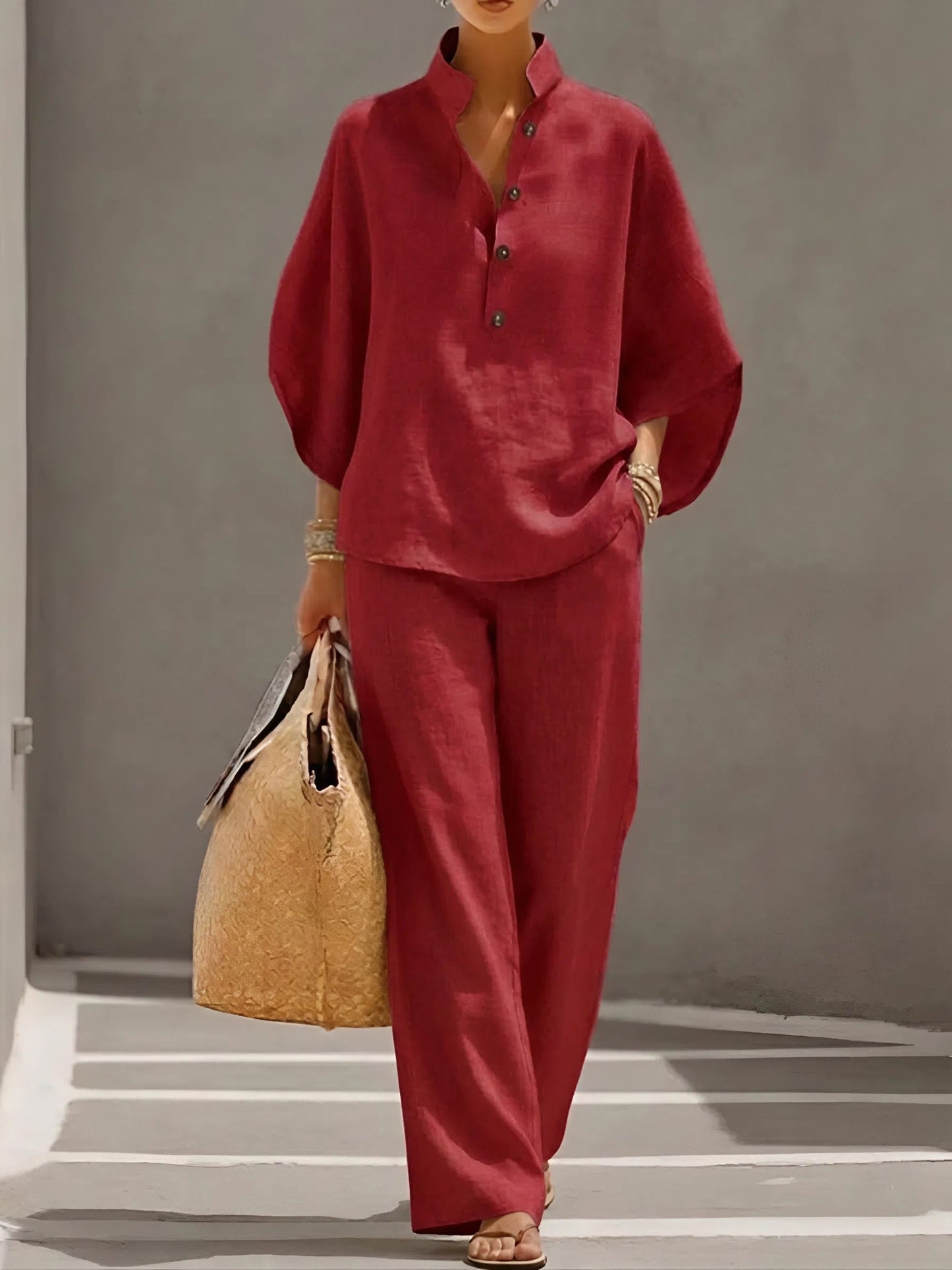 Disella | Women's Oversized Wide-Leg Wide Set