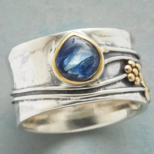 Xanthe | Women's Retro Blue Stone Ring