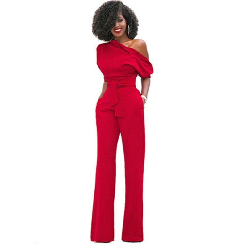 Beatrix | Women's Off-Shoulder Wide-Leg Workwear Jumpsuit