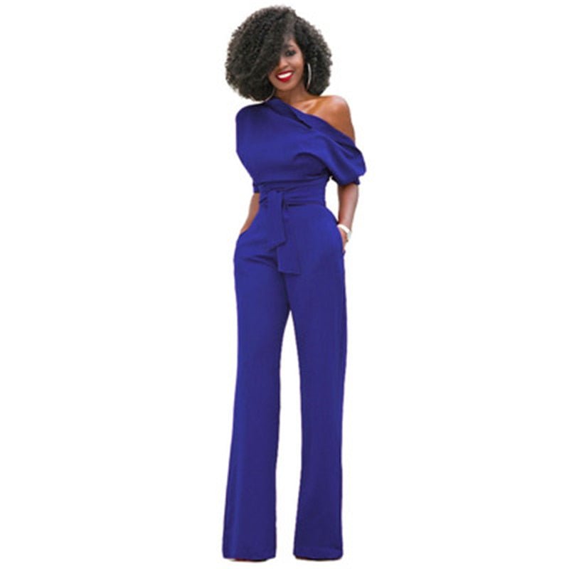 Beatrix | Women's Off-Shoulder Wide-Leg Workwear Jumpsuit