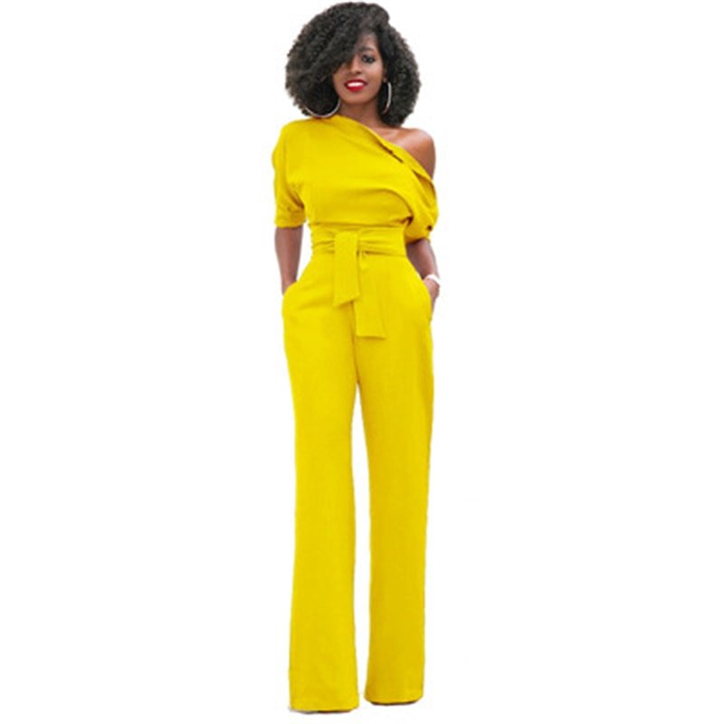Beatrix | Women's Off-Shoulder Wide-Leg Workwear Jumpsuit