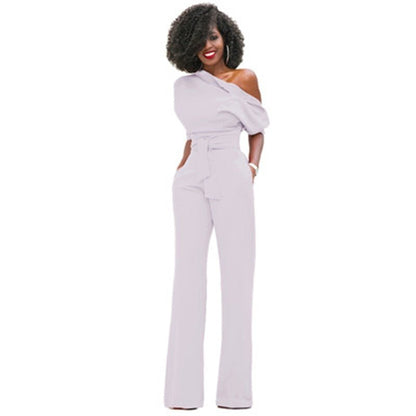 Beatrix | Women's Off-Shoulder Wide-Leg Workwear Jumpsuit